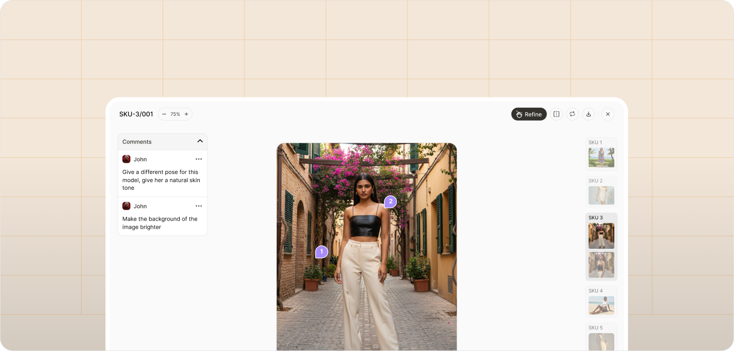 Fashion Brand Using Refine for Garment Accuracy