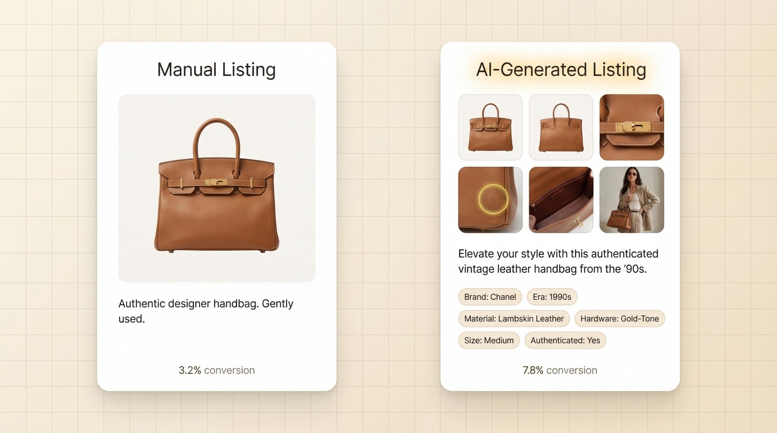 AI description generation for recommerce