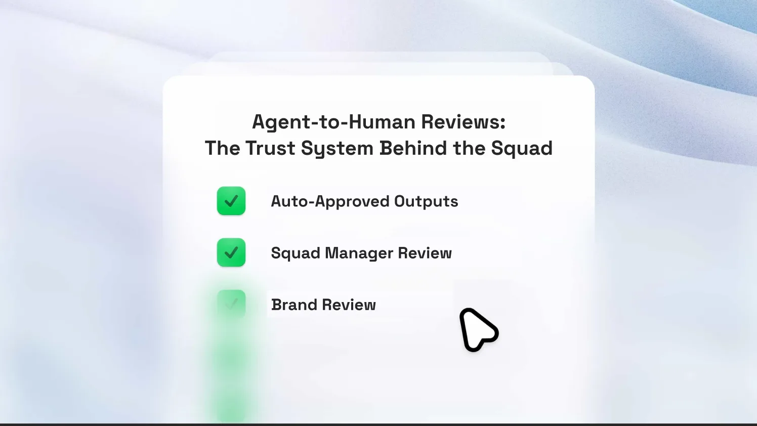 Agent to Human Reviews