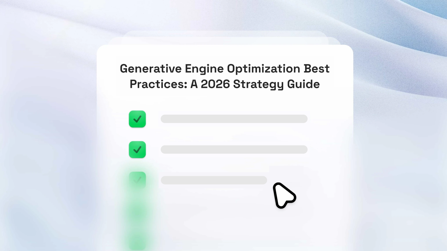 Generative Engine Optimization Best Practices Generative Engine Optimization Best Practices